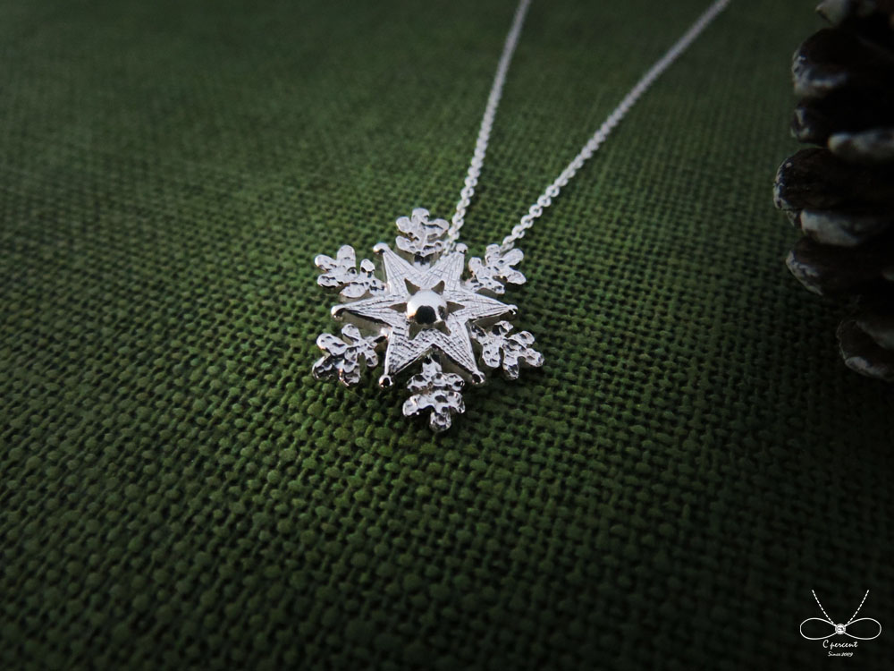 聖誕星星雪花 | 純銀項鍊 鎖骨鍊 聖誕節禮物 手工銀飾
