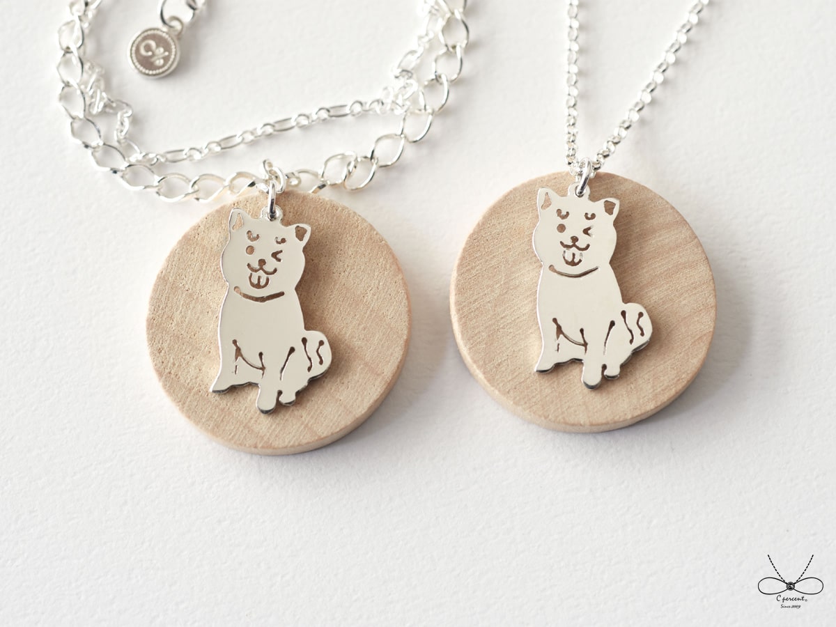 柴犬 - 經典動物鏤空 | 純銀項鍊 女款 鎖骨鍊 細鍊 手工銀飾 - 飾品圖片第4張