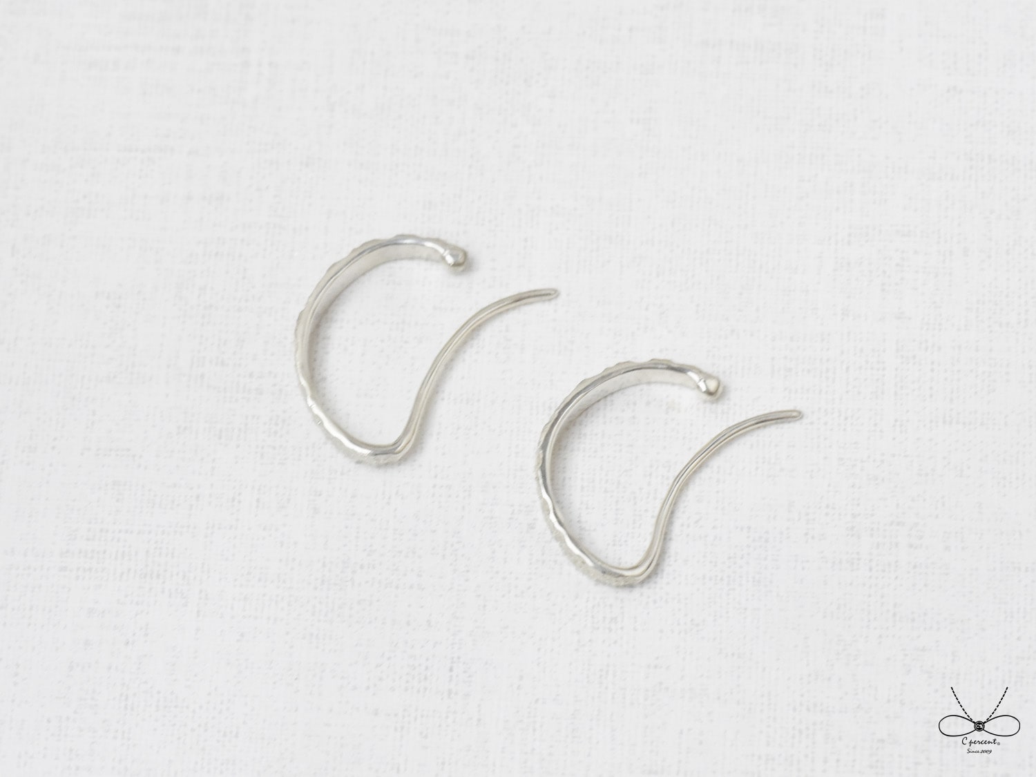 璀璨 | 夾式耳環 925純銀 刻字 女款 簡約 情人禮物 - 飾品圖片第2張