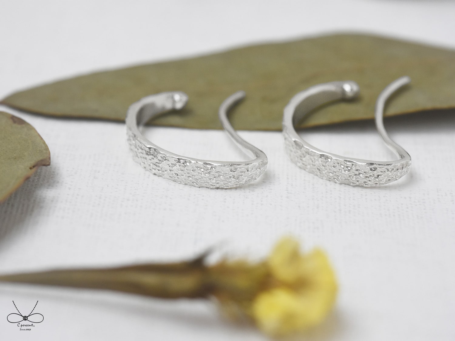 璀璨 | 夾式耳環 925純銀 刻字 女款 簡約 情人禮物 - 飾品圖片第4張