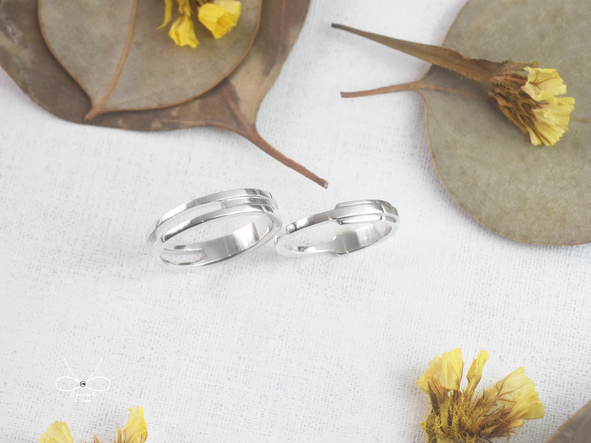 【客製刻字】合作無間 | 情侶對戒 925純銀戒指 手工銀飾 情人禮物 - 飾品圖片第3張