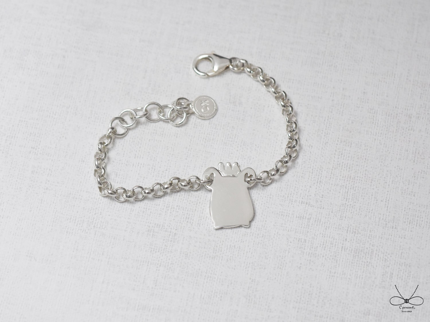 小老鼠 - 小朋友手鍊 | 925純銀 寶寶週歲禮 可愛動物 手工銀飾 - 飾品圖片第4張