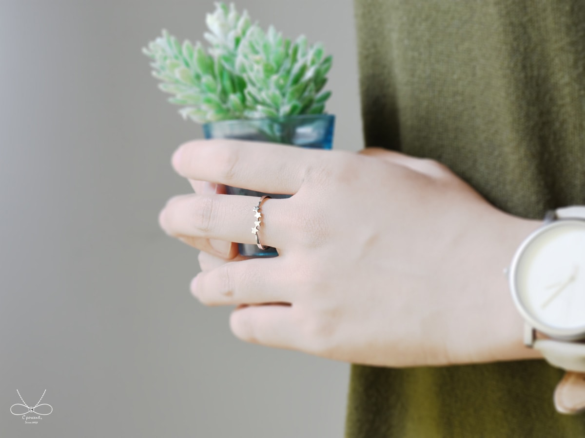 星星的微笑 | 細圈戒 925純銀 尾戒 手作銀飾 情人禮物 - 飾品圖片第4張