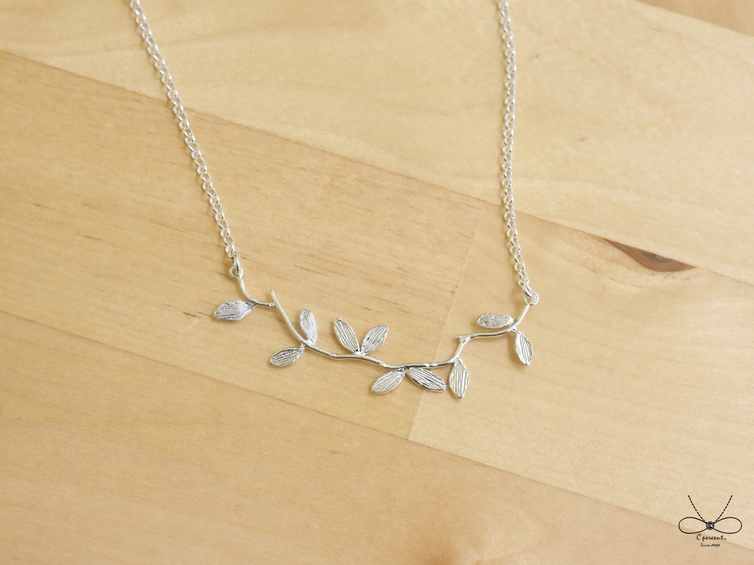 小樹枝 | 細項鍊 925 純銀 女款 鎖骨鍊 手工銀飾 - 飾品圖片第3張