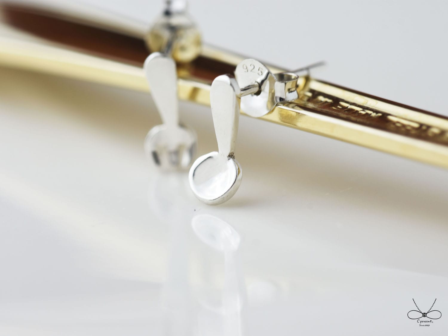 小小湯匙與叉子 | 純銀耳環 女款 可改夾式 手工銀飾 - 飾品圖片第4張