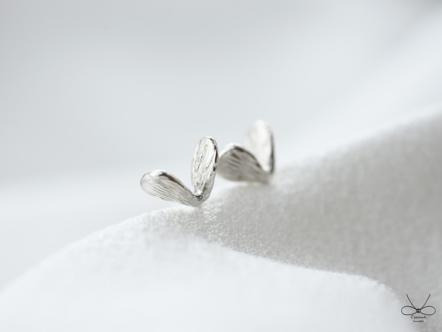 春日發芽 | 純銀耳環 女款 可改夾式 簡約 手工銀飾 - 飾品圖片第3張