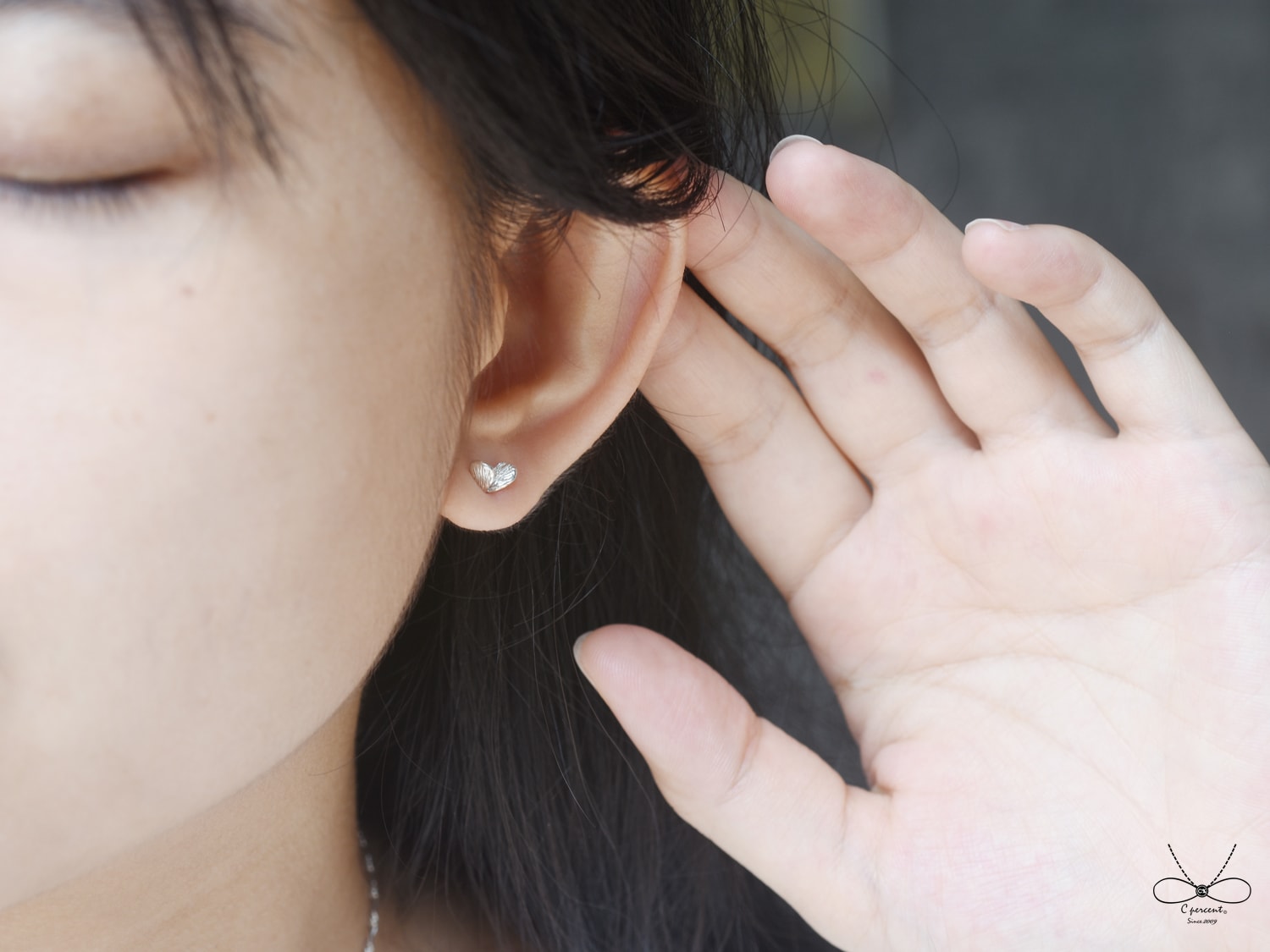 春日發芽 | 純銀耳環 女款 可改夾式 簡約 手工銀飾 - 飾品圖片第4張