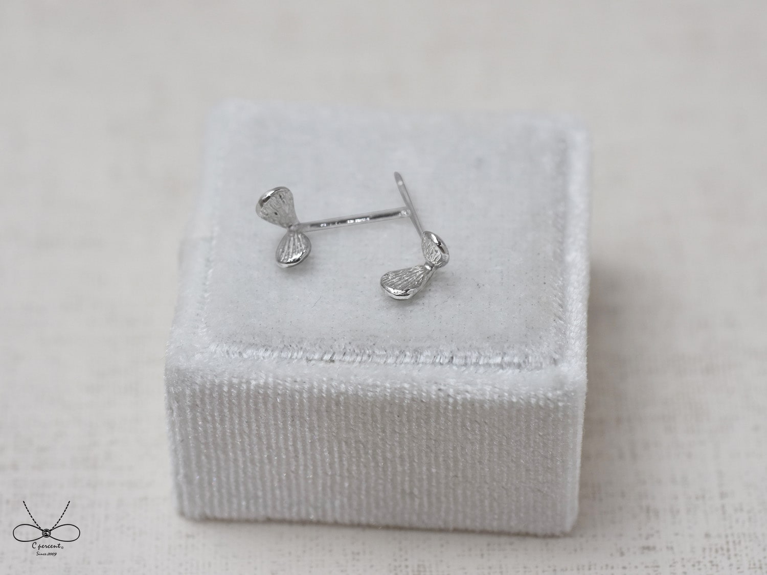 春日發芽 | 純銀耳環 女款 可改夾式 簡約 手工銀飾 - 飾品圖片第2張