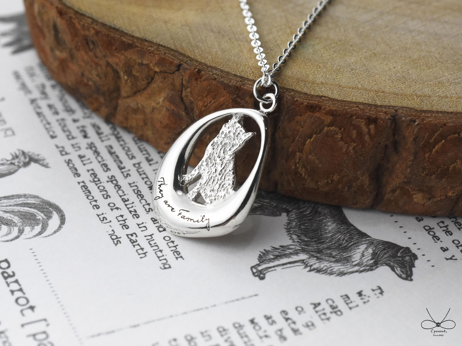 They are Family - 柴犬 | 純銀長項鍊 動物 狗狗 手作銀飾 - 飾品圖片第2張