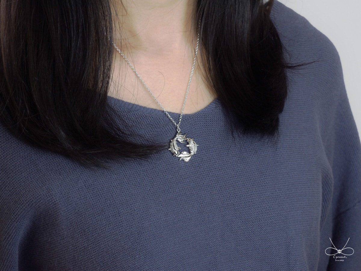 金魚 年年有餘 | 純銀項鍊 女款 立體動物 手工銀飾 - 飾品圖片第5張