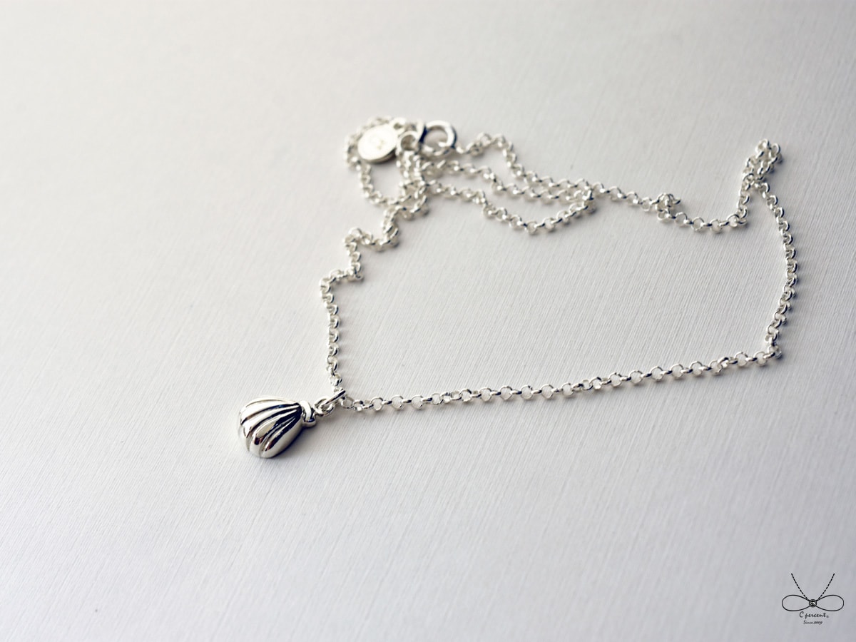 貝殼 - 美人魚公主 | 純銀項鍊 女款 細鍊 鎖骨鍊 手工銀飾 - 飾品圖片第2張