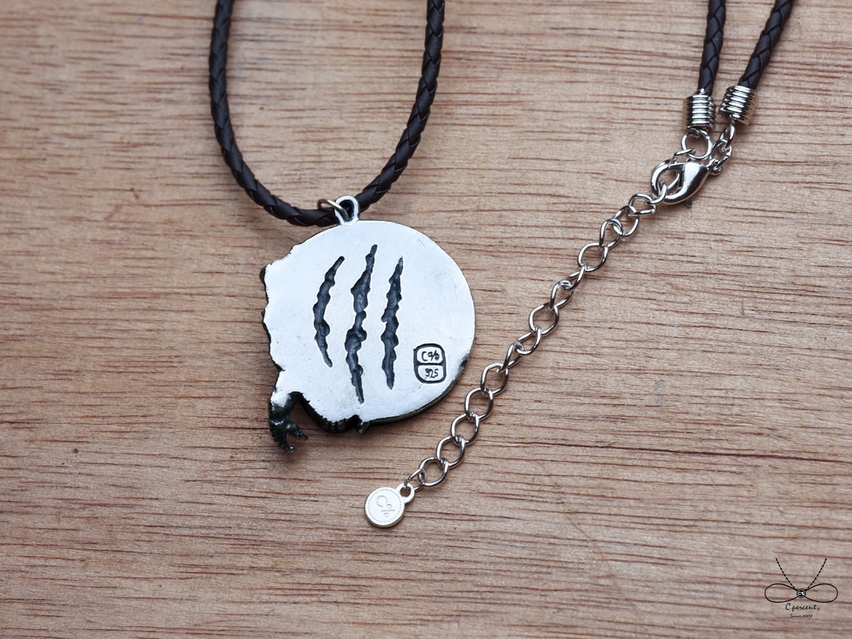 恐龍來了! 暴龍 (純銀項鍊 皮繩項鍊 銀飾) - 飾品圖片第5張