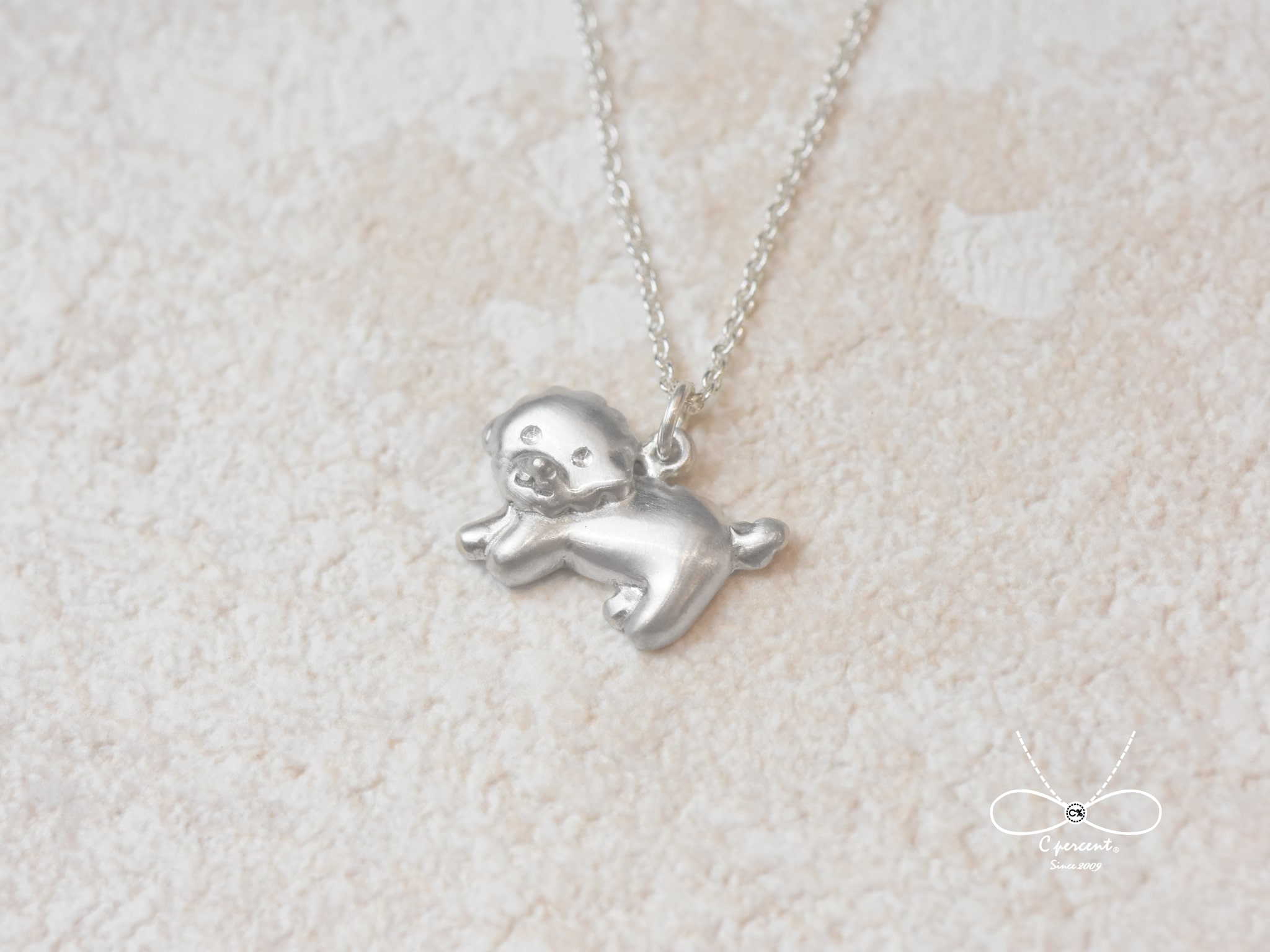 狗狗散步去 | 細項鍊 925純銀 鎖骨鍊 立體動物 情人禮物 刻字 - 飾品圖片第2張