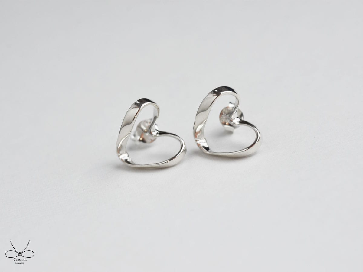 Endless Love | 純銀耳環 女款 愛心 手工銀飾 情人節禮物 - 飾品圖片第2張