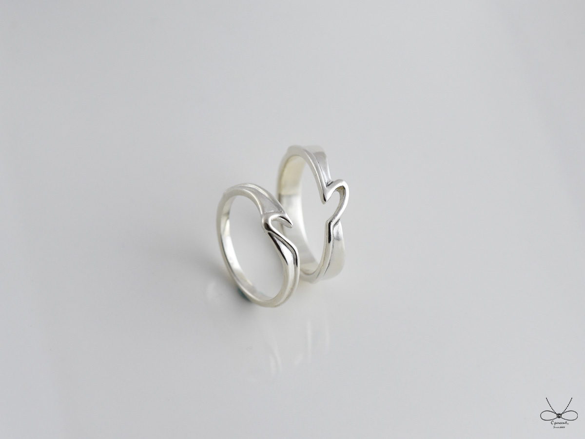 【客製刻字】心愛的 | 情侶對戒 925純銀戒指 手作銀飾 情人節禮物 - 飾品圖片第3張