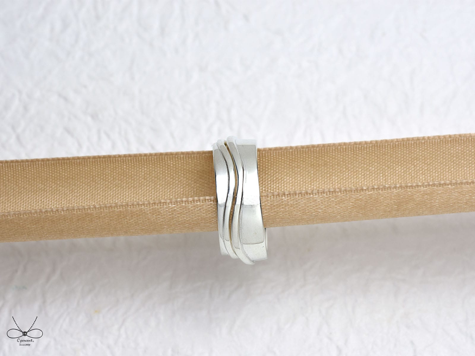 我們在一起了 | 情侶對戒 純銀戒指 情人節禮物 手工銀飾 - 飾品圖片第3張