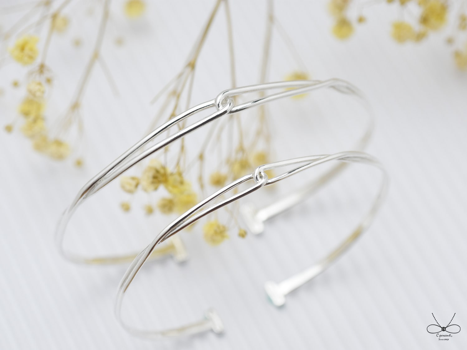 連結 (純銀手環 女款 簡約 手工銀飾 情人節禮物) - 飾品圖片第3張