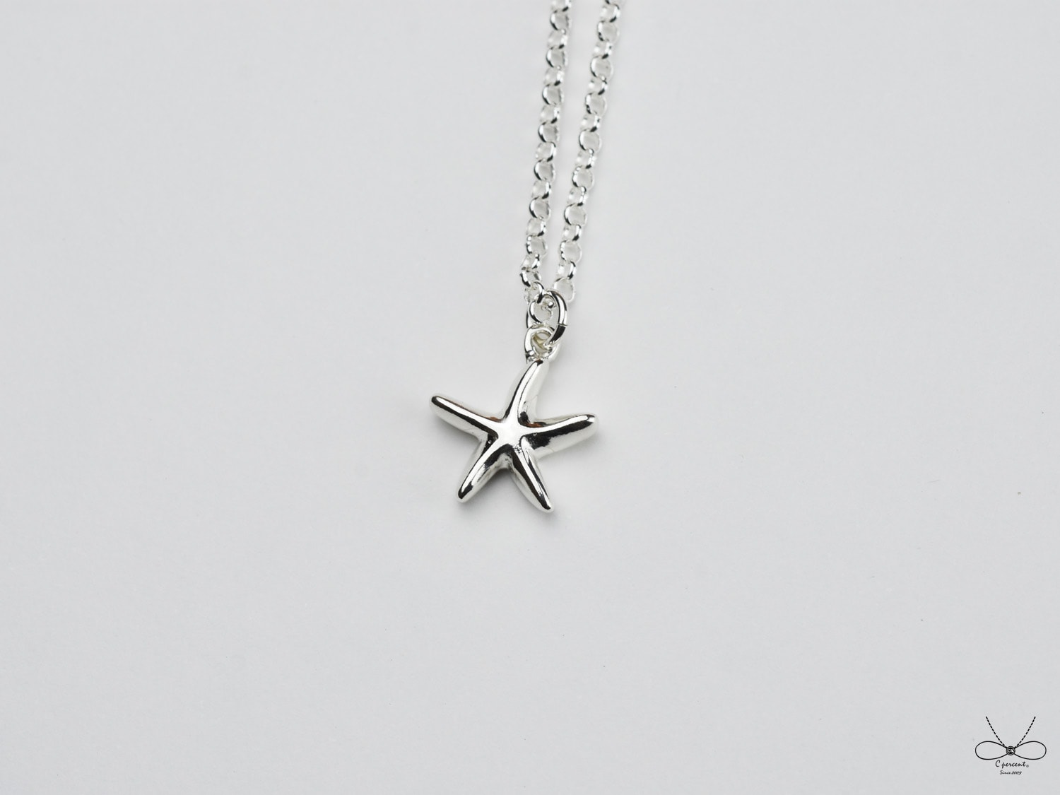 海星 - 美人魚公主 | 純銀項鍊 女款 細鍊 可愛簡約 手工銀飾