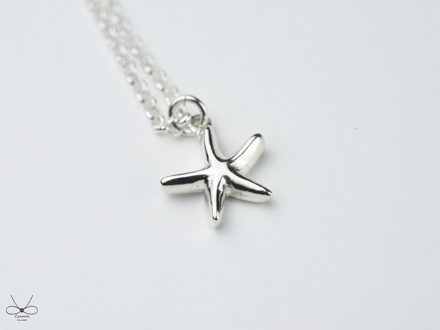 海星 - 美人魚公主 | 純銀項鍊 女款 細鍊 可愛簡約 手工銀飾 - 飾品圖片第3張
