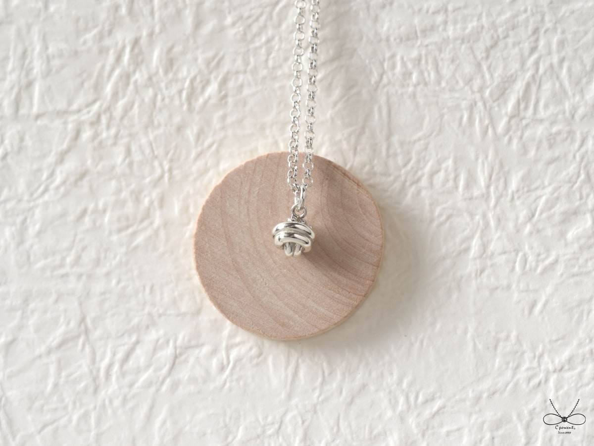 小結球 | 純銀項鍊 女款 細鍊 簡約 手工銀飾 - 飾品圖片第4張