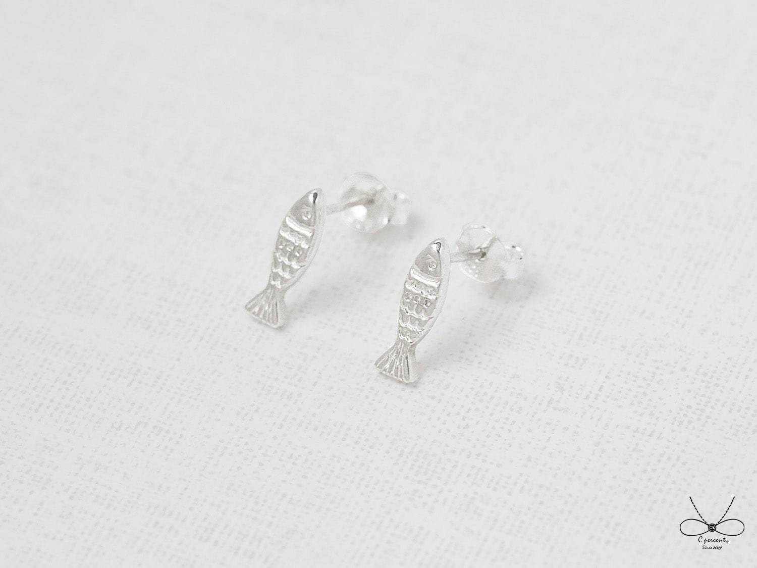 小魚耳環 | 925純銀 可改夾式 女款 簡約 手工銀飾 - 飾品圖片第5張