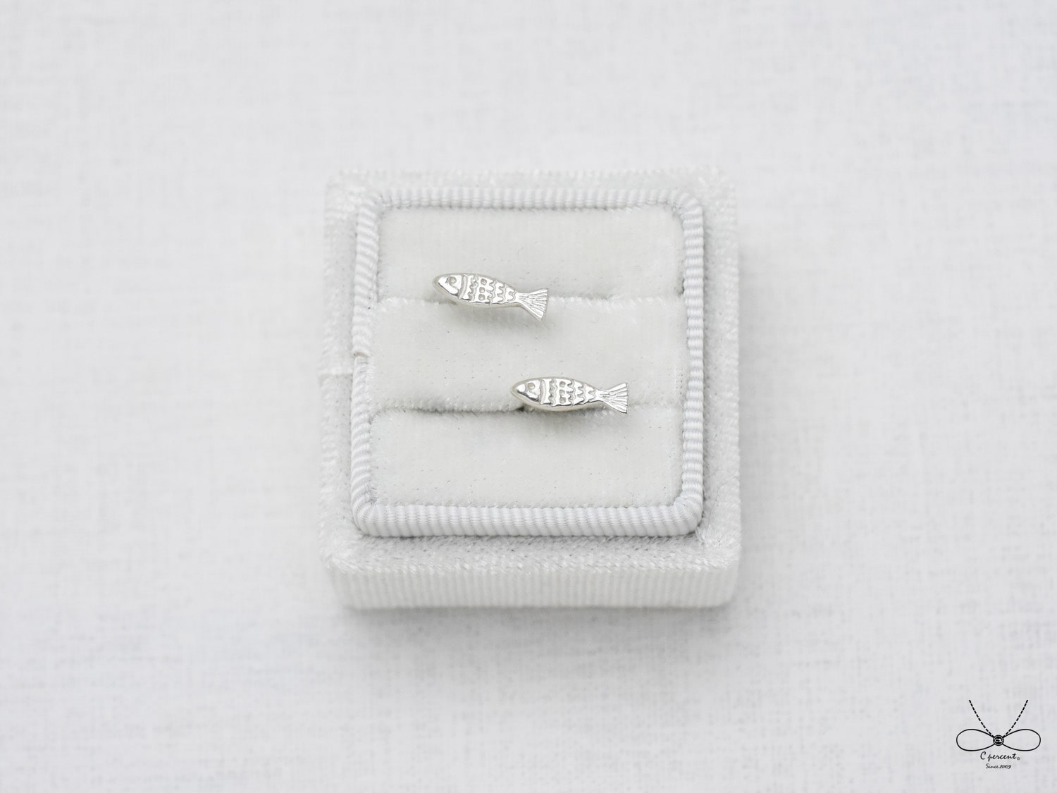 小魚耳環 | 925純銀 可改夾式 女款 簡約 手工銀飾 - 飾品圖片第3張