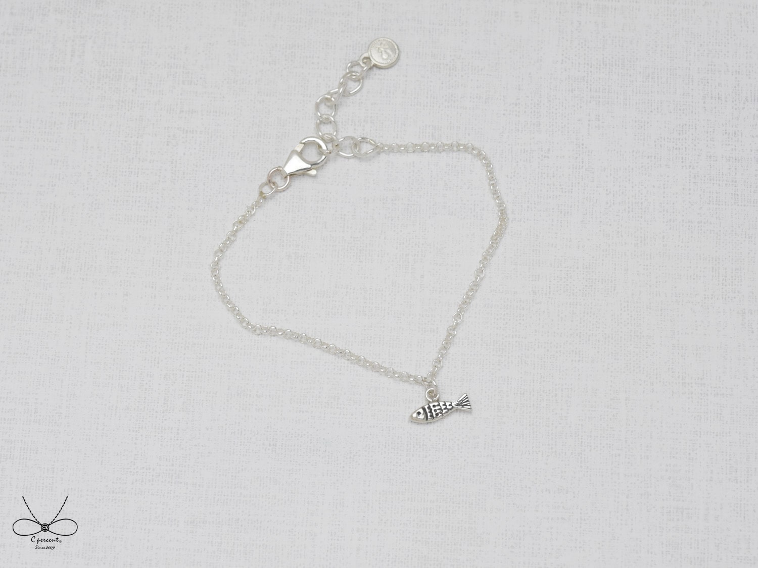 小魚手鍊 | 925純銀 女款 細鍊 簡約可愛 手工銀飾 - 飾品圖片第2張