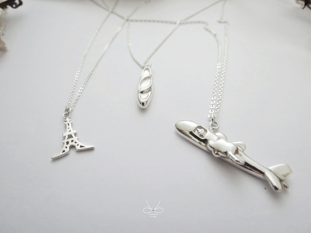 旅行去法國-3條多層次項鍊 (925純銀項鍊、銀飾) - 飾品圖片第2張