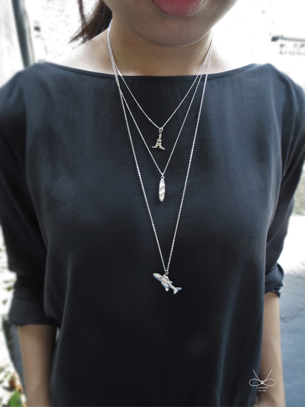 旅行去法國-3條多層次項鍊 (925純銀項鍊、銀飾) - 飾品圖片第5張