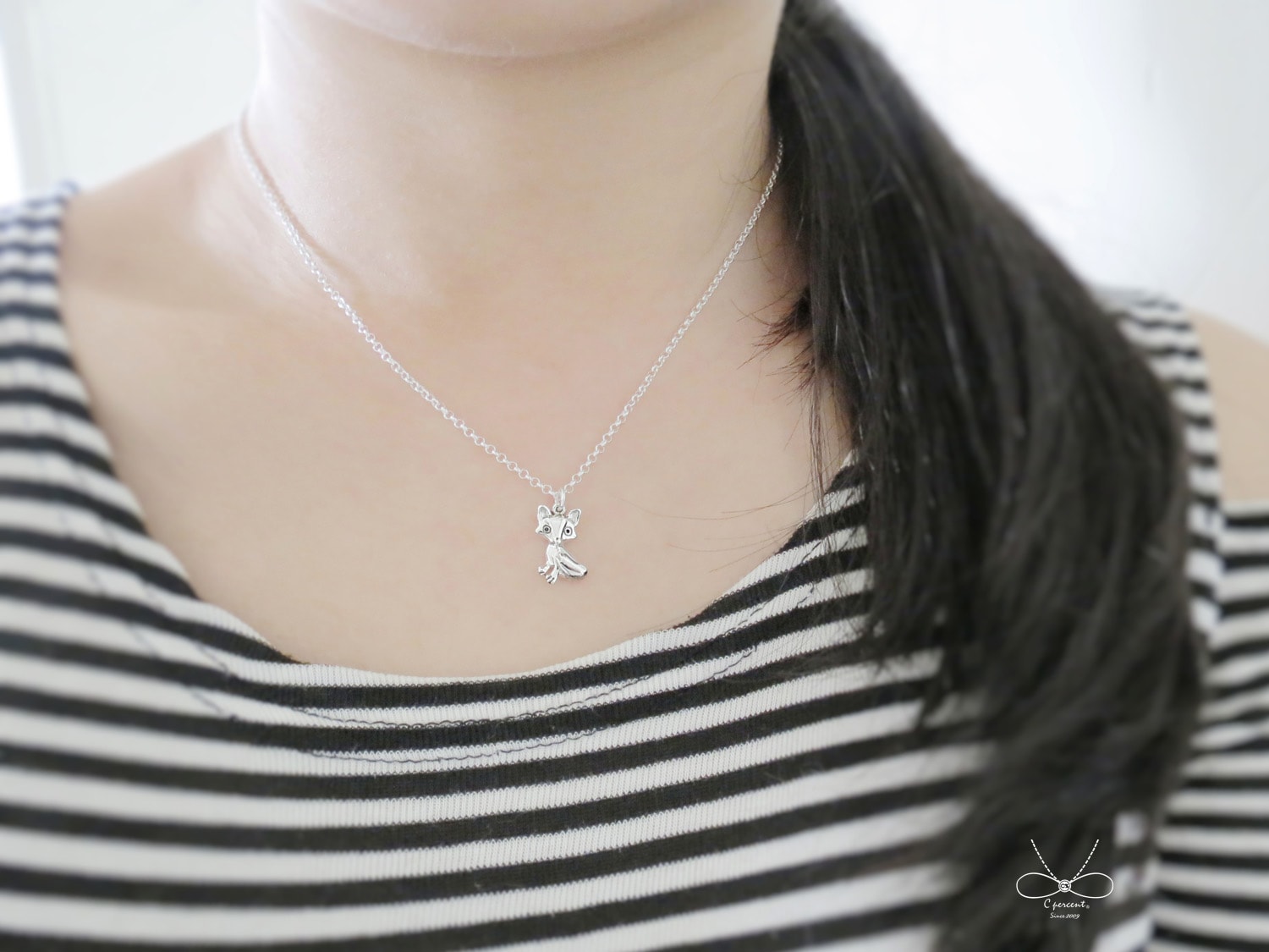 小狐狸 | 立體項鍊 925純銀 細項鍊 可愛動物 手工銀飾 - 飾品圖片第5張