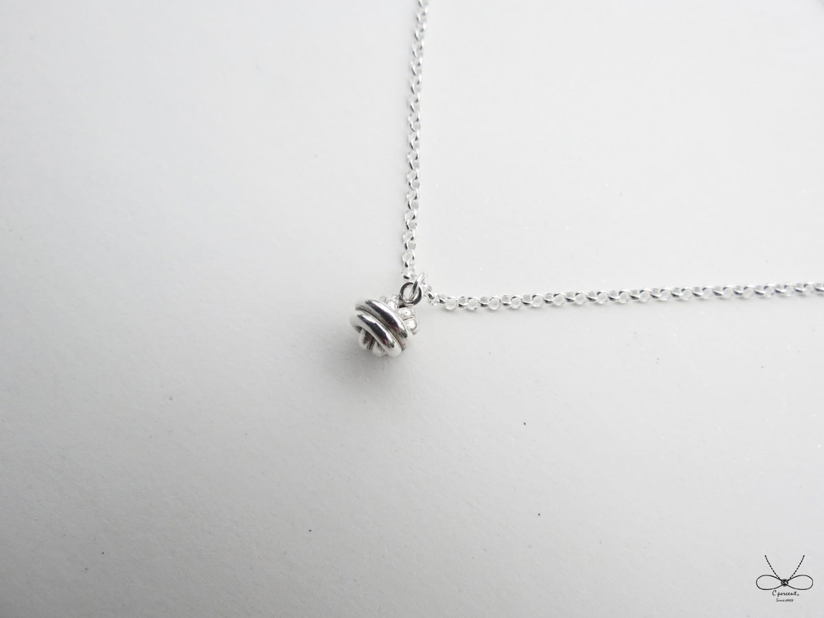小結球 | 純銀項鍊 女款 細鍊 簡約 手工銀飾 - 飾品圖片第5張