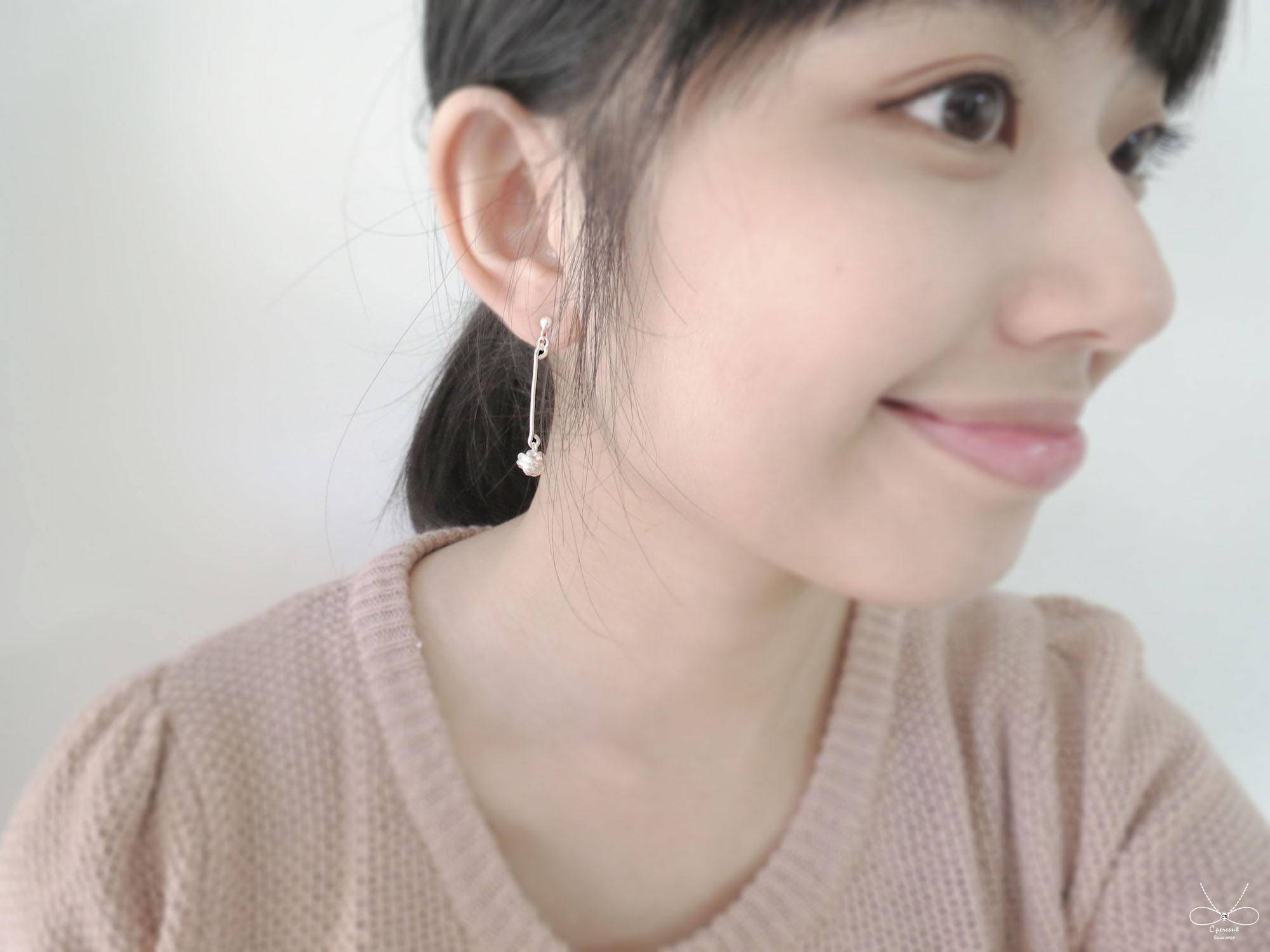 小結球 長款 | 925純銀 垂墜耳環 手工銀飾 - 飾品圖片第5張