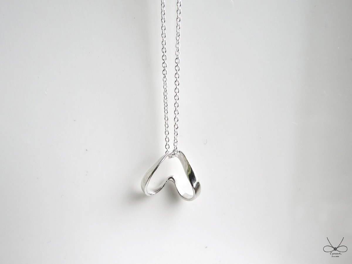 Endless Love | 純銀項鍊 女款 細鍊 愛心 情人節禮物 - 飾品圖片第5張