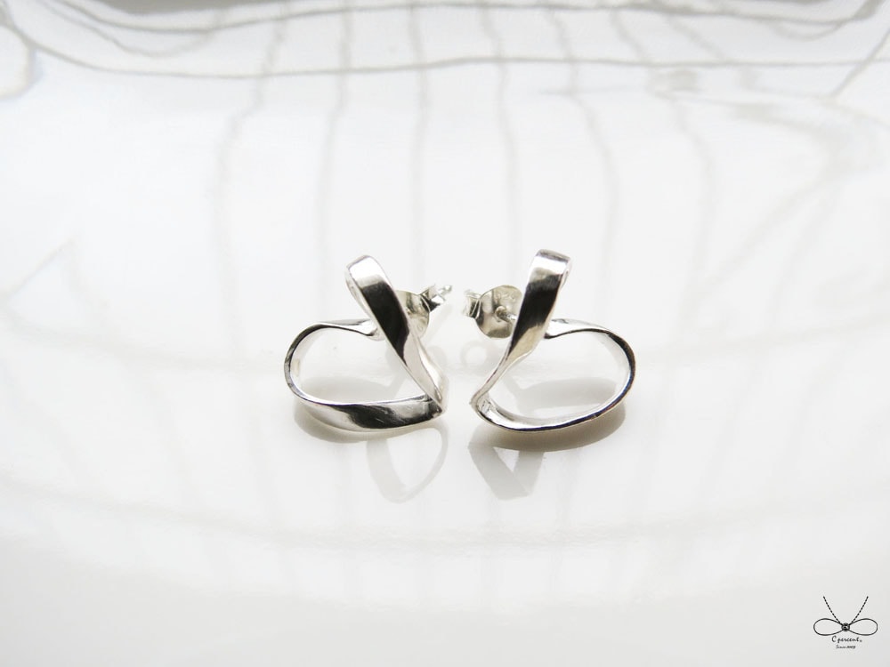 Endless Love | 純銀耳環 女款 愛心 手工銀飾 情人節禮物 - 飾品圖片第3張
