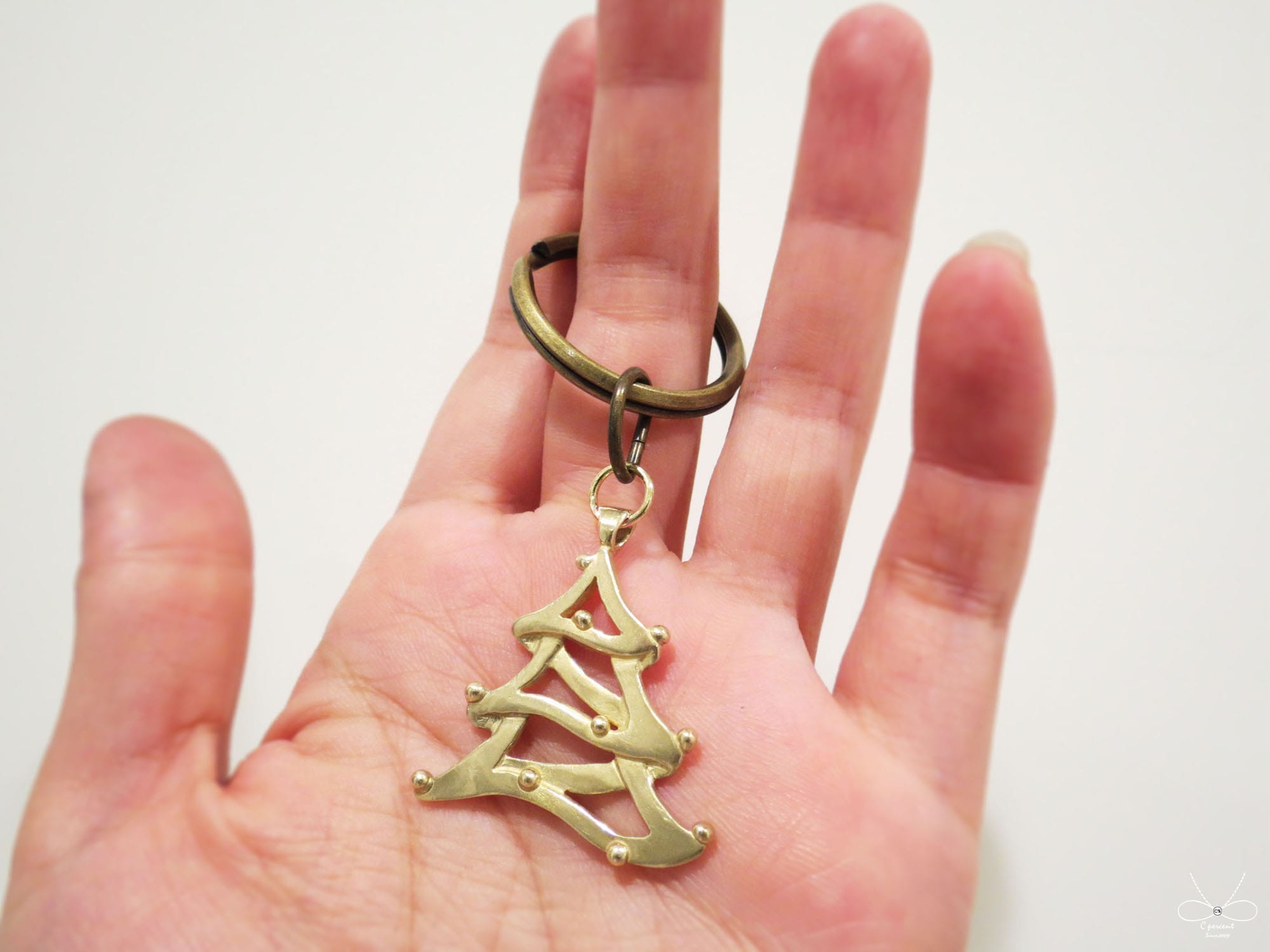 聖誕樹  (復古黃銅鑰匙圈) - 飾品圖片第4張