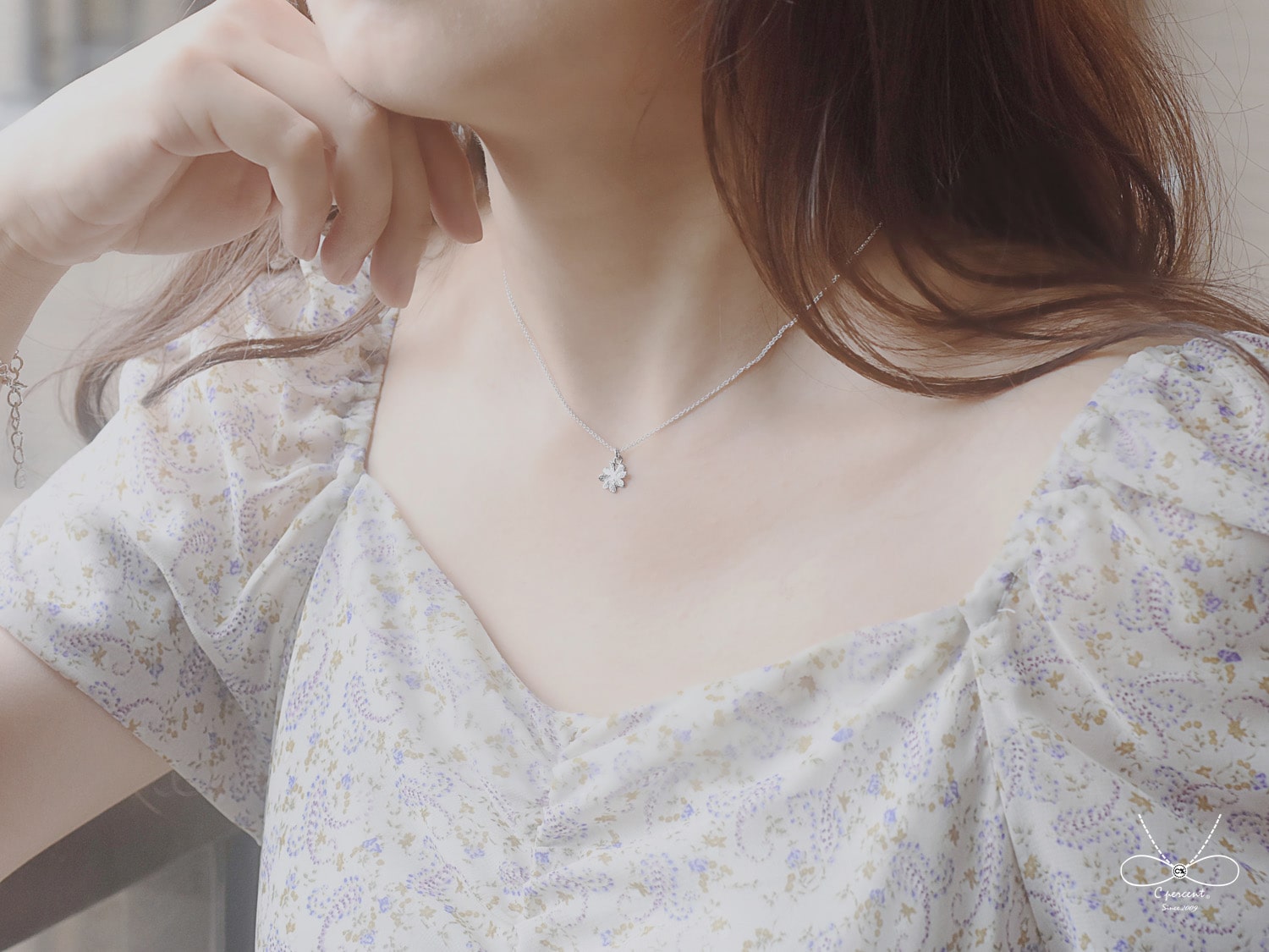 四葉草 幸運草 | 純銀項鍊 女款 細鍊 手工銀飾 情人節禮物 - 飾品圖片第2張