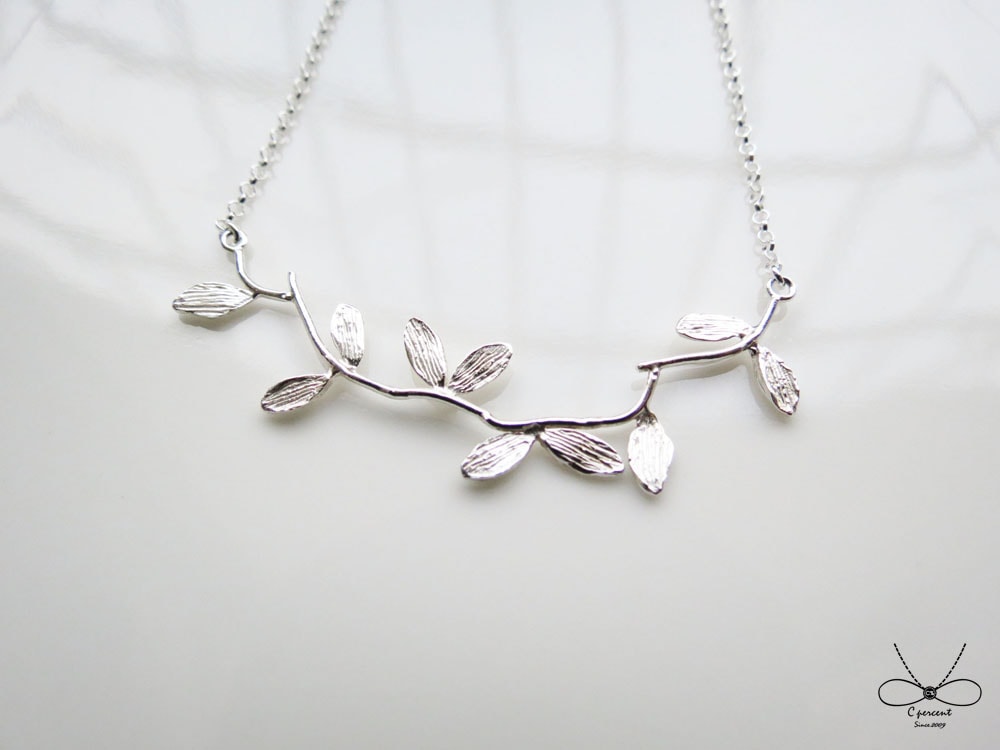小樹枝 | 細項鍊 925 純銀 女款 鎖骨鍊 手工銀飾 - 飾品圖片第4張