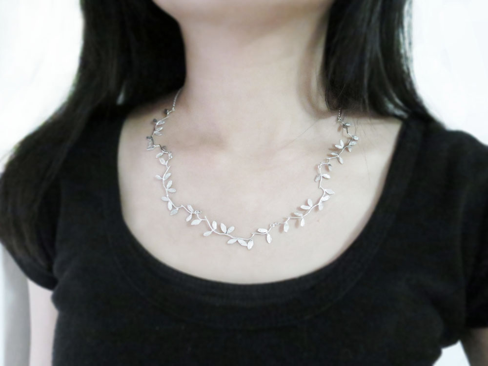 小樹枝圍圈圈 (925純銀項鍊、銀飾) - 飾品圖片第3張