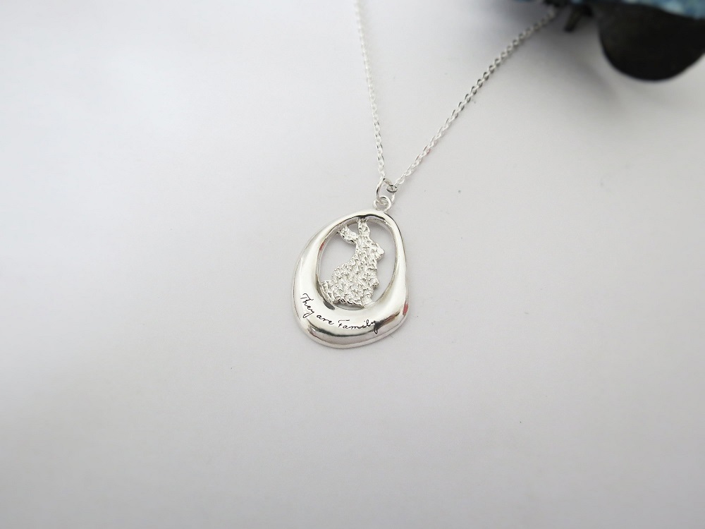 兔子 - They are Family | 長項鍊 925純銀 細項鍊 動物 手工銀飾 - 飾品圖片第2張