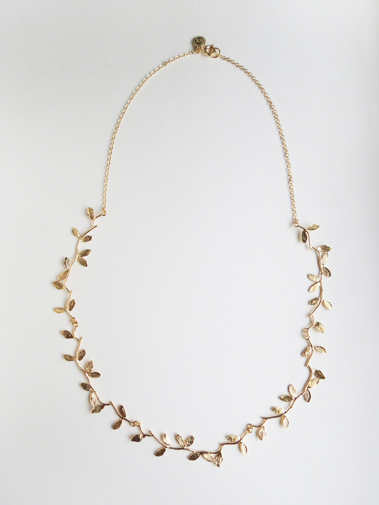 小樹枝圍圈圈 (電鍍K金項鍊) - 飾品圖片第3張