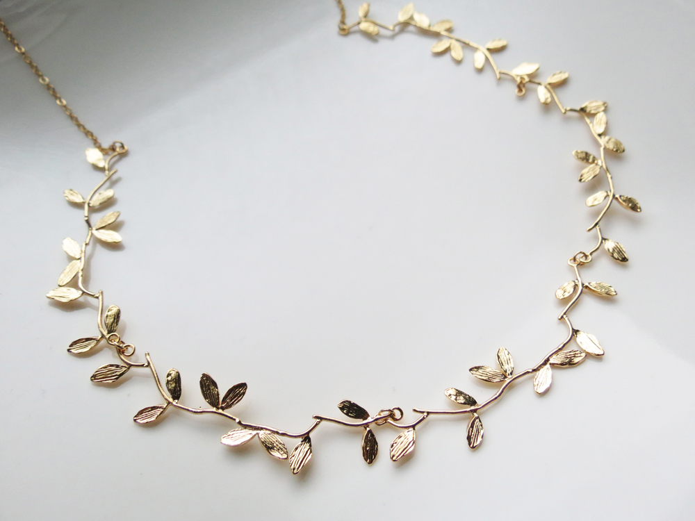 小樹枝圍圈圈 (電鍍K金項鍊) - 飾品圖片第1張