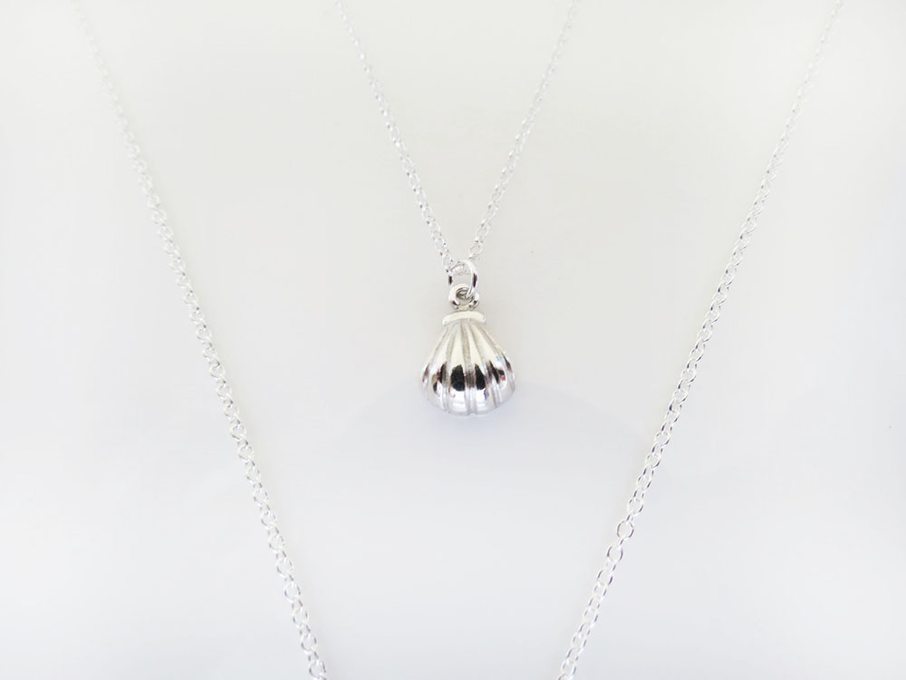 貝殼 -  美人魚公主 (純銀項鍊 女款 雙層長鏈 手工銀飾) - 飾品圖片第2張