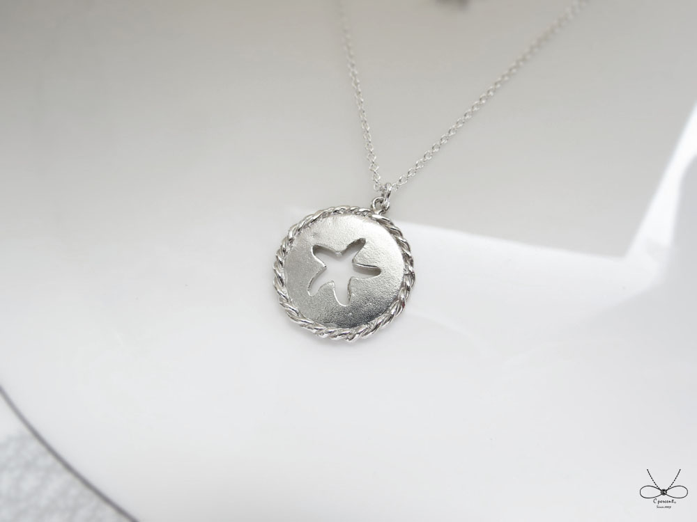 海星 - 美人魚公主 (純銀項鍊 女款 雙層長鏈 手工銀飾) - 飾品圖片第5張