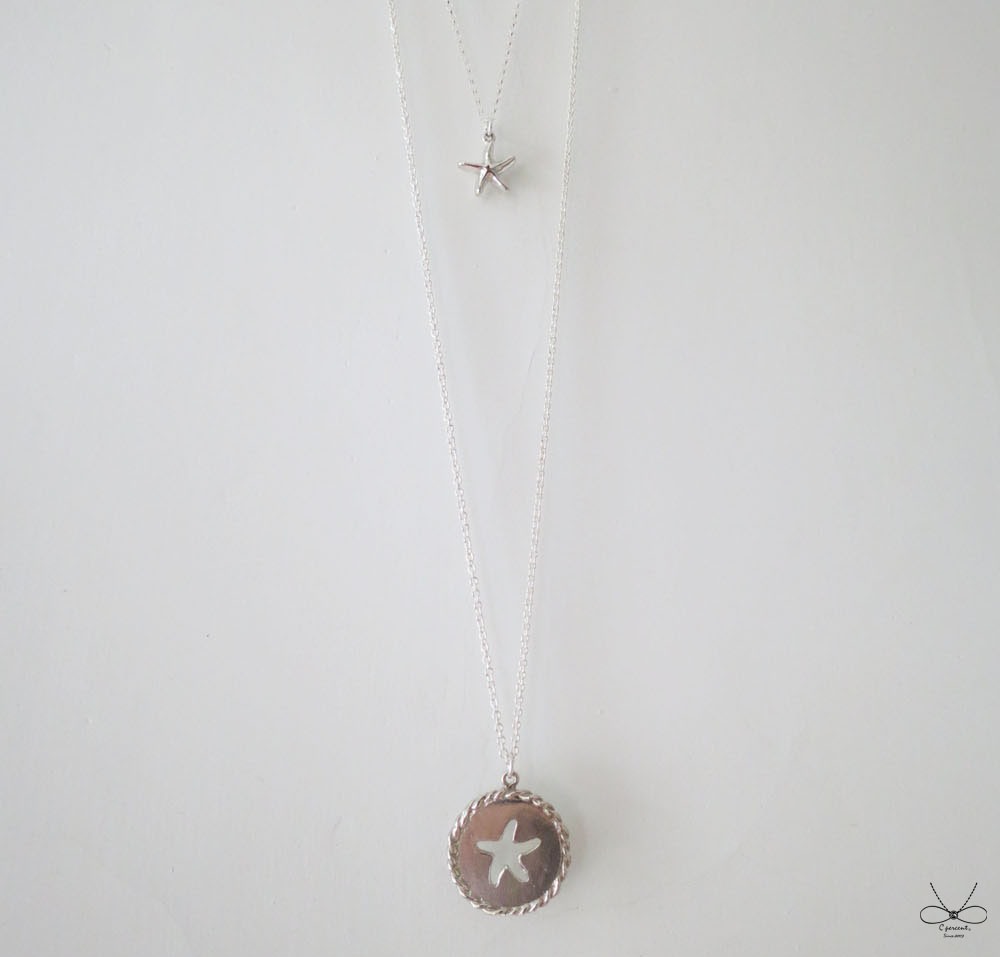 海星 - 美人魚公主 (純銀項鍊 女款 雙層長鏈 手工銀飾) - 飾品圖片第2張