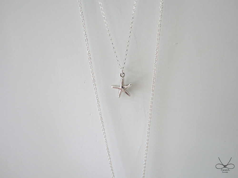 海星 - 美人魚公主 (純銀項鍊 女款 雙層長鏈 手工銀飾) - 飾品圖片第3張