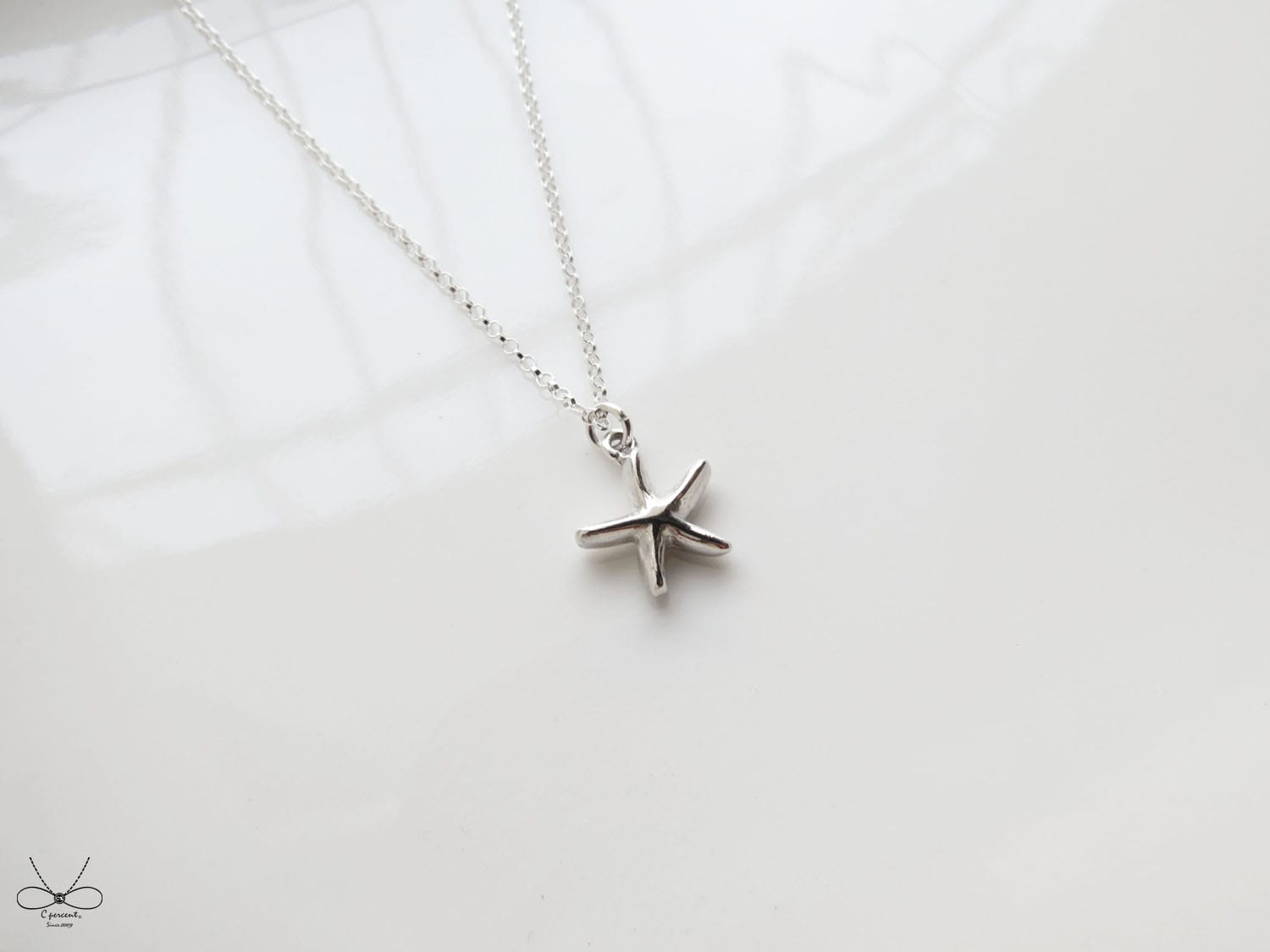 海星 - 美人魚公主 | 純銀項鍊 女款 細鍊 可愛簡約 手工銀飾 - 飾品圖片第4張