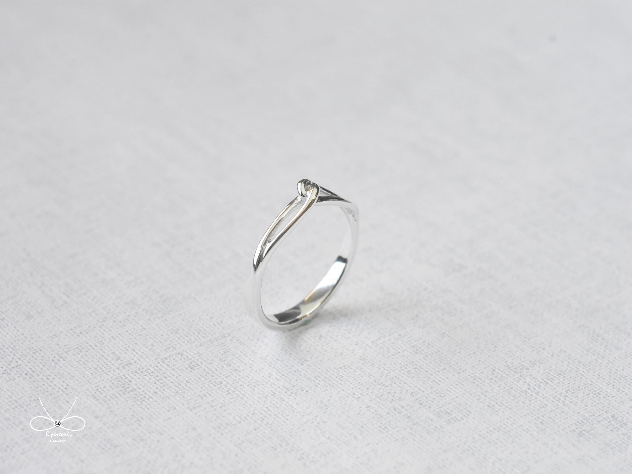 簡約線條交錯戒指 | 925純銀 女戒 可加購刻字 手工銀飾 - 飾品圖片第4張