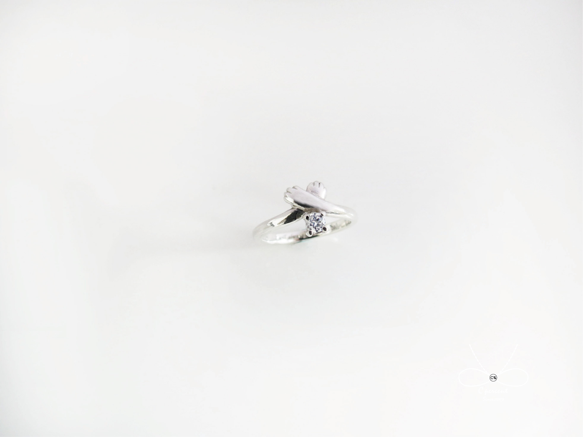 守護 貓咪手手 加鑽款 | 純銀戒指 可愛動物 手工銀飾 - 飾品圖片第3張